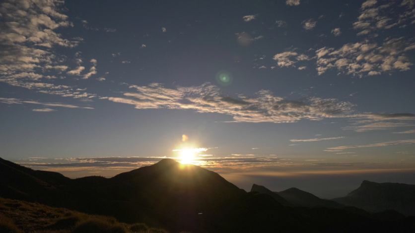 Sunrise from a hill top