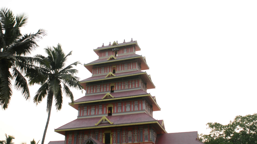 Monumental tower of Venpalavattom Temple