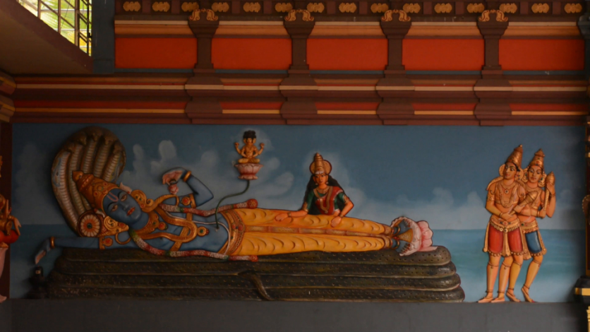 Mahavishnu Sculpture at Venpalavattom Temple
