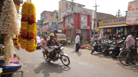 Chalai street in Thiruvananthapuram, Kerala