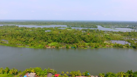 Aerial shot of Alappuzha