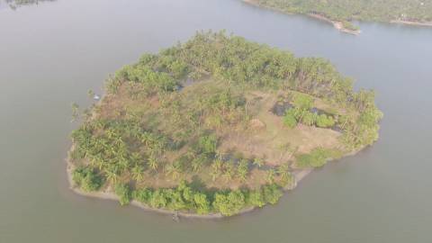 Island groups in Kavvayi Backwaters, Kerala