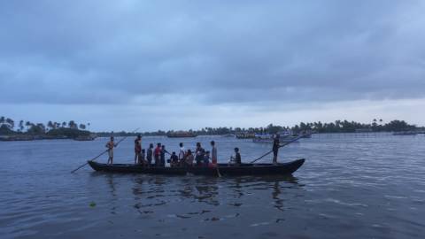 Country boats in Alappuzha backwaters, Kerala