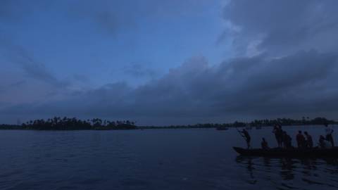 Country boat through Alappuzha Backwaters,  Kerala
