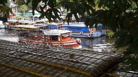 Local transport boats in Alappuzha, Kerala