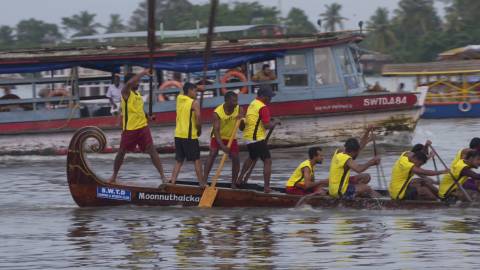 Rehearsal of Snake boat race, Alappuzha