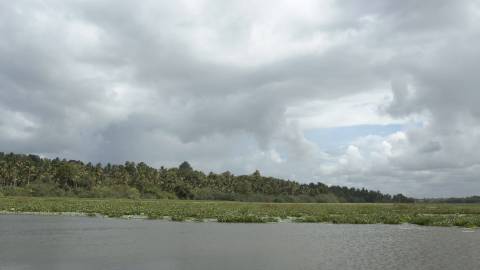 Timelapse of clouds above a lake