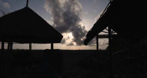 Timelapse of clouds in the evening