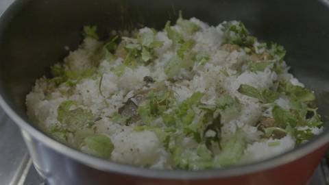 Close up shot of a bowl of Biriyani