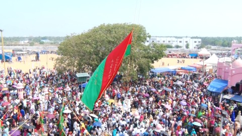 Crowd of devotees at Beemapally Uroos festival