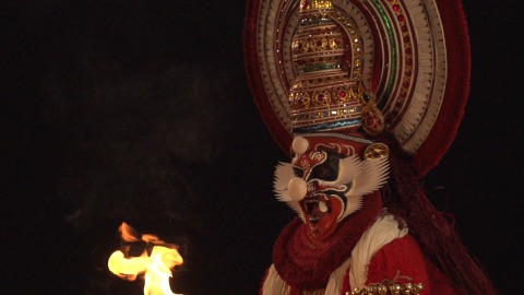 Ferocious expressions - Kathakali Chuvanna thadi Vesham