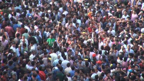 Crowd gathered for Thrissur Pooram Festival, Kerala