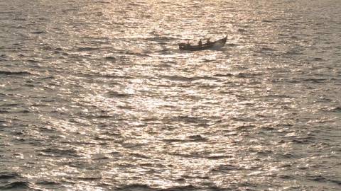 Fishing boat at Sea