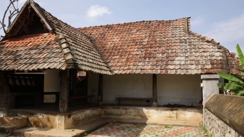Front elevation of the Veluthampi Dalawa house