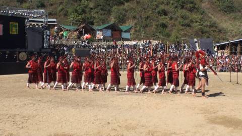 Tribal dance performed at the Hornbill Festival, Nagaland