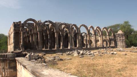 Remains of Lila Gumbaj ki Masjid in Gujarat