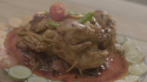 A plate of Kerala style Chicken Fry