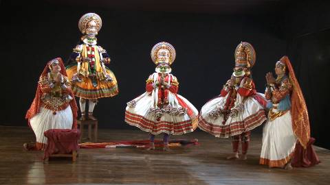 Characters in a Kathakali Performance