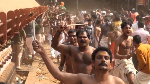 Kavutheendal ceremony held during Kodungallur Bharani Festival, Thrissur