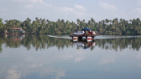 Local ferry boats in Kochi, Kerala