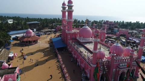 Aerial shot of Beemapally Mosque, Thiruvananthapuram