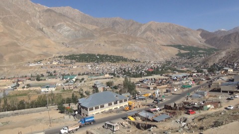 Mountain landscape and Township at Leh