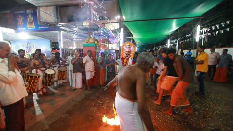 Mudiyettu at Ettumanoor Mariamman Temple, Kottayam