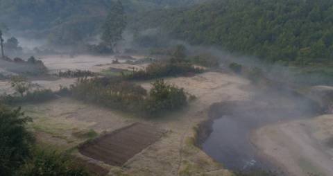 Munnar terrain draped in mist
