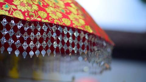 Silk Parasol or Traditional Ceremonial Umbrella