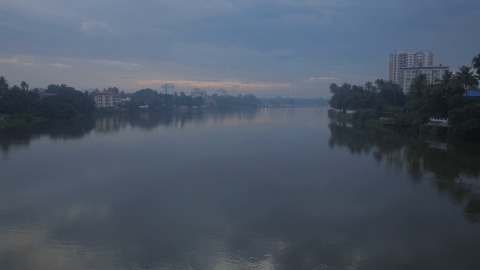 Periyar river during twilight