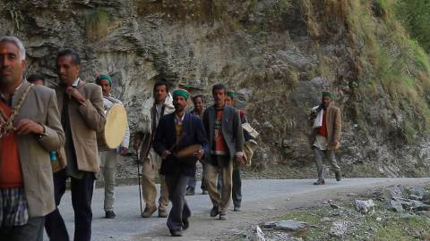 Pilgrims trekking to Yamunotri Temple, Uttarakhand