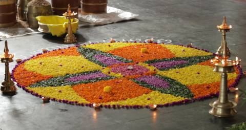 Pookalam - Onam festival celebration