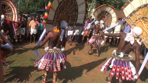 Poothanum Thirayum performed at  Parakkottu Kavu Temple, Thrissur
