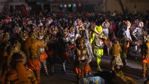 Pulikali - Onam festival celebration