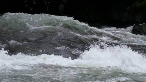 Slow motion video of water gushing down, Kerala