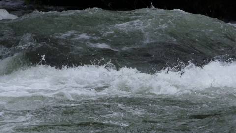 Slow motion shot of a flowing river