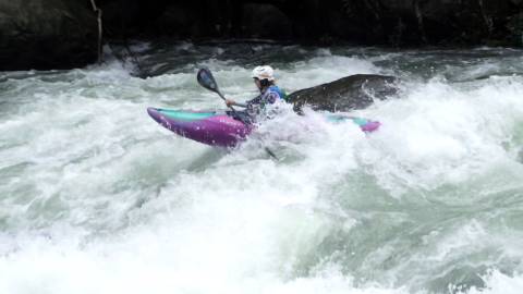 River Kayaking through turbulent waters