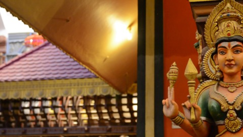 Sculptures at Venpalavattam Sri Bhagavathy Temple, Kerala