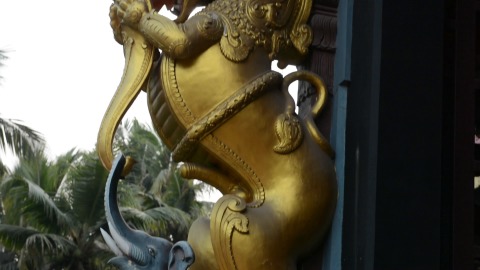 Sculptures at Venpalavattom Sree Bhagavathy Temple