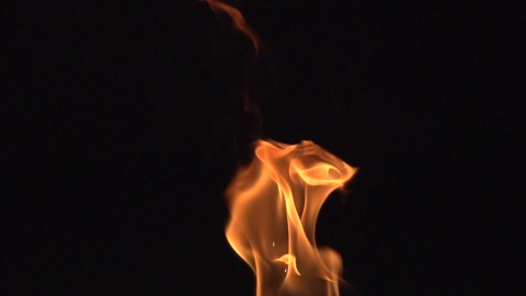 Slow motion shot of fire flame