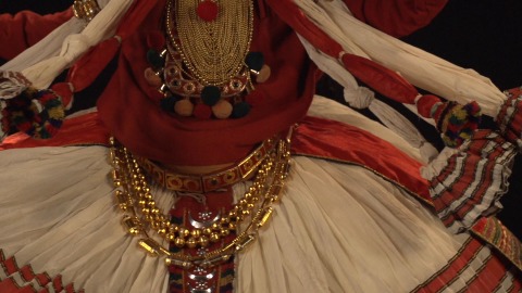 Slow motion shot of Kathakali