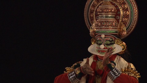 Slow motion shot of Kathakali gestures