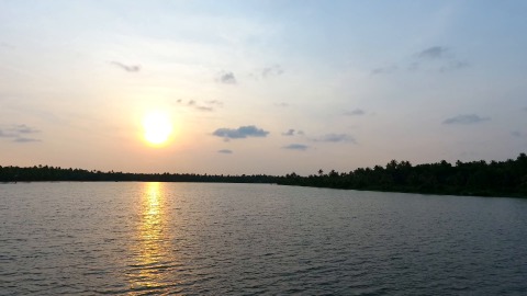 Sunset at Kerala backwaters