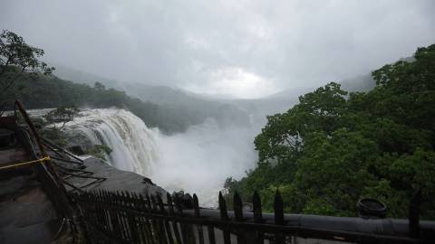 Athirappilly waterfalls in its full glory