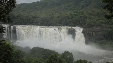 Athirappilly Waterfalls during Monsoon in Kerala