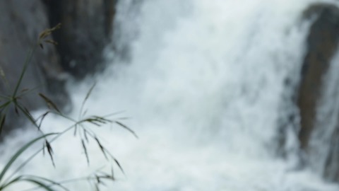 Water gushing down the rocks, Kerala