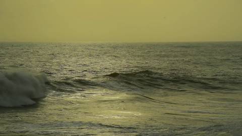 Golden waves at Kovalam beach, Thiruvananthapuram